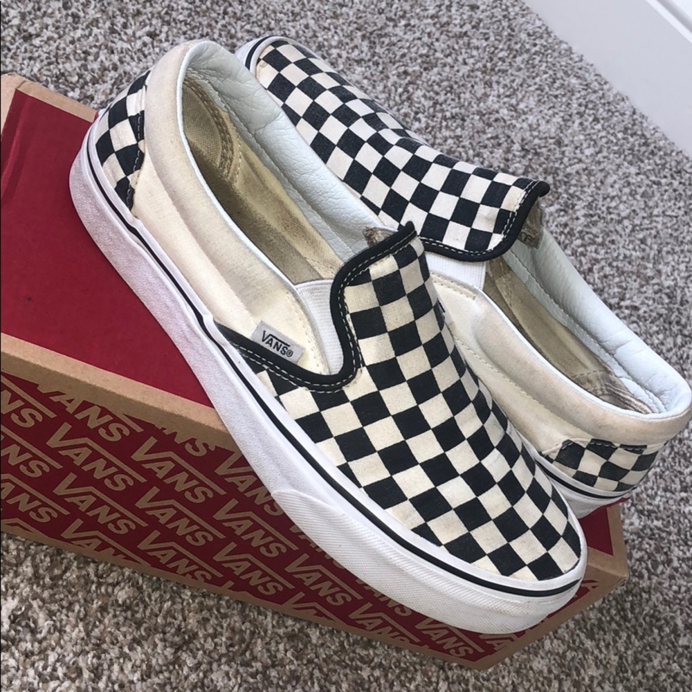 Anytime ⚽️🎹 checkered board vans!